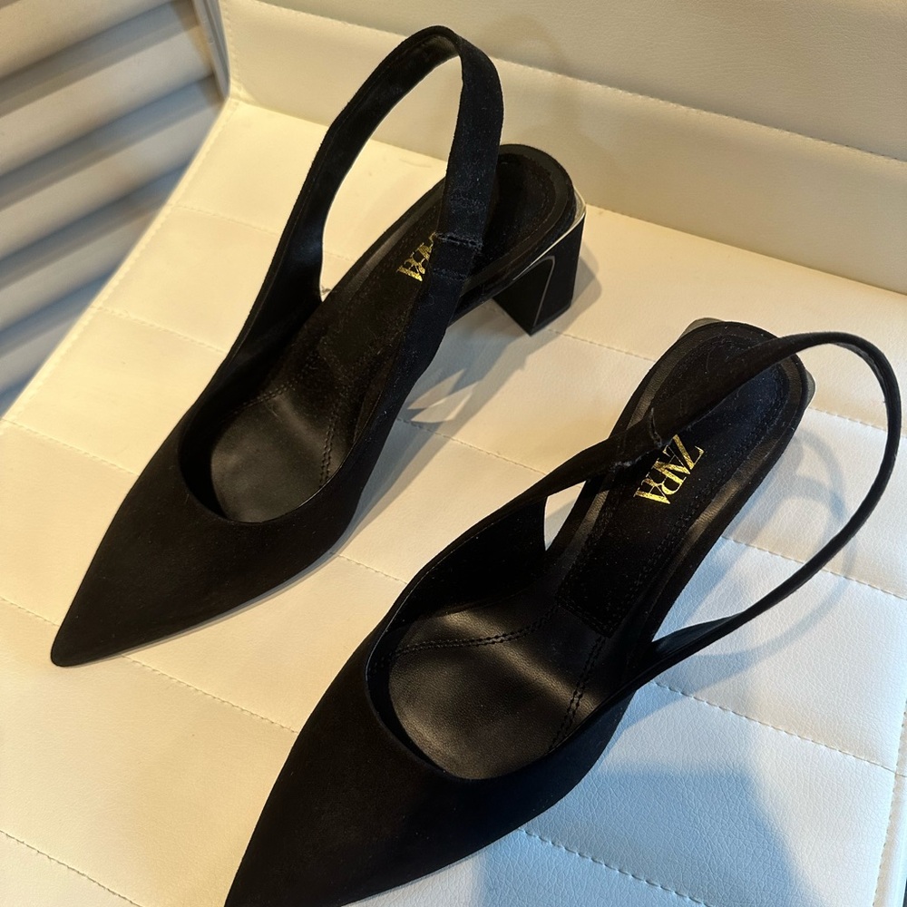 Zara Short Closed Pointed Toe Heels